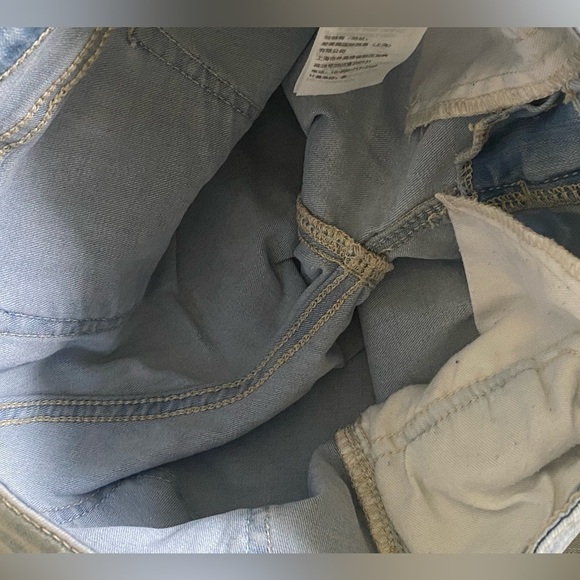 Hollister Distressed Light Wash Destroyed Stretch Denim Jeans 1 S W25 - Picture 6 of 6